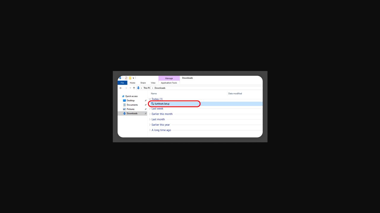 Surfshark 官方 Windows 安裝程式畫面，適合用於更新或重新安裝 App