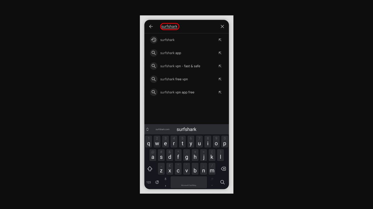 Surfshark Android 安裝及使用教學:登入、連線及換伺服器(2026) 2 Google Play 搜尋 Surfshark VPN 官方真實畫面