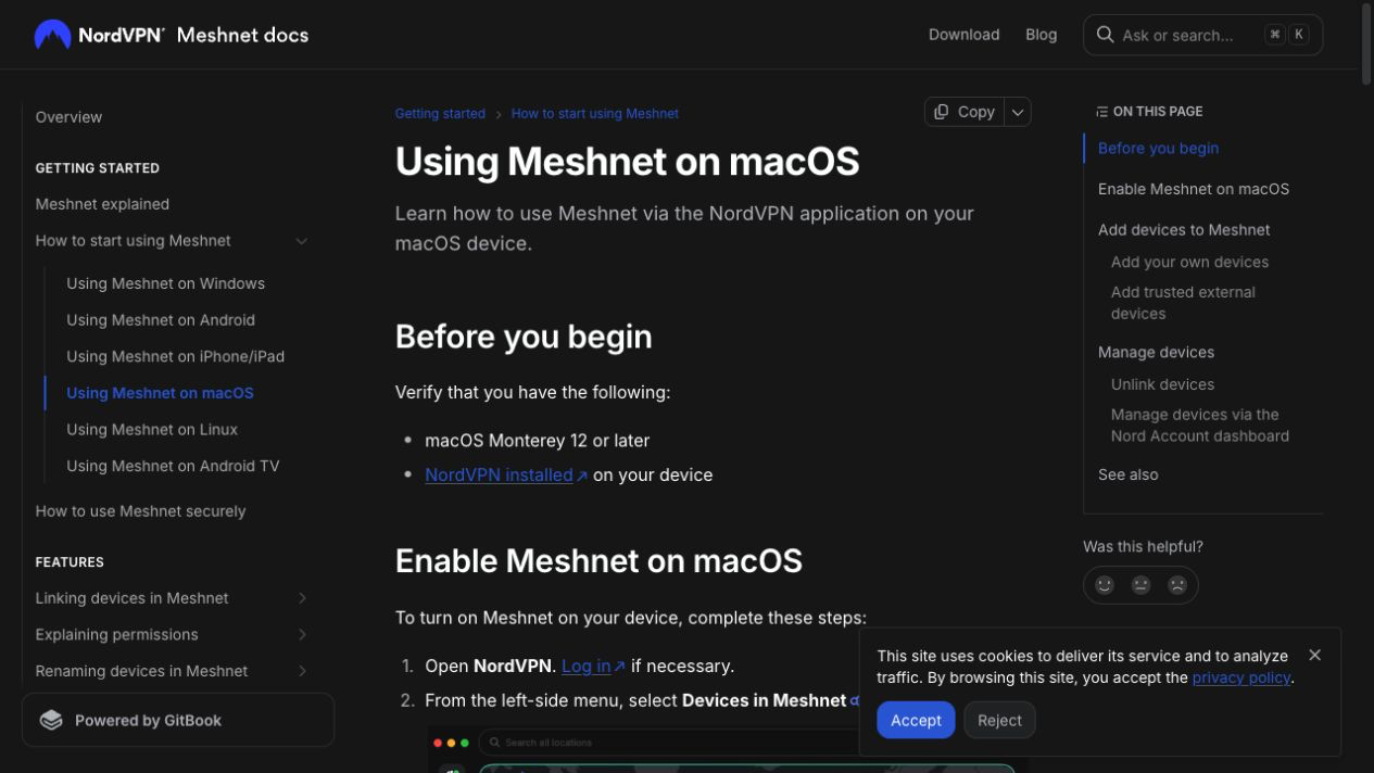 NordVPN Meshnet 教學開啟 Meshnet 開關