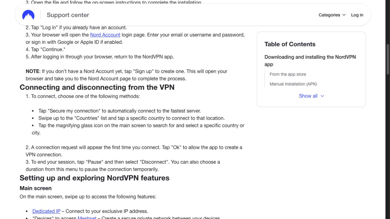 NordVPN Android 教學登入 Nord Account 並返回 App