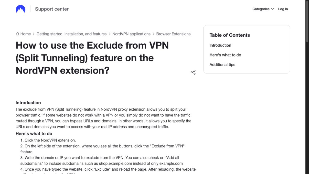 NordVPN Split Tunneling 教學:分流 App 與網站 4 NordVPN Split Tunneling 教學瀏覽器 Exclude from VPN