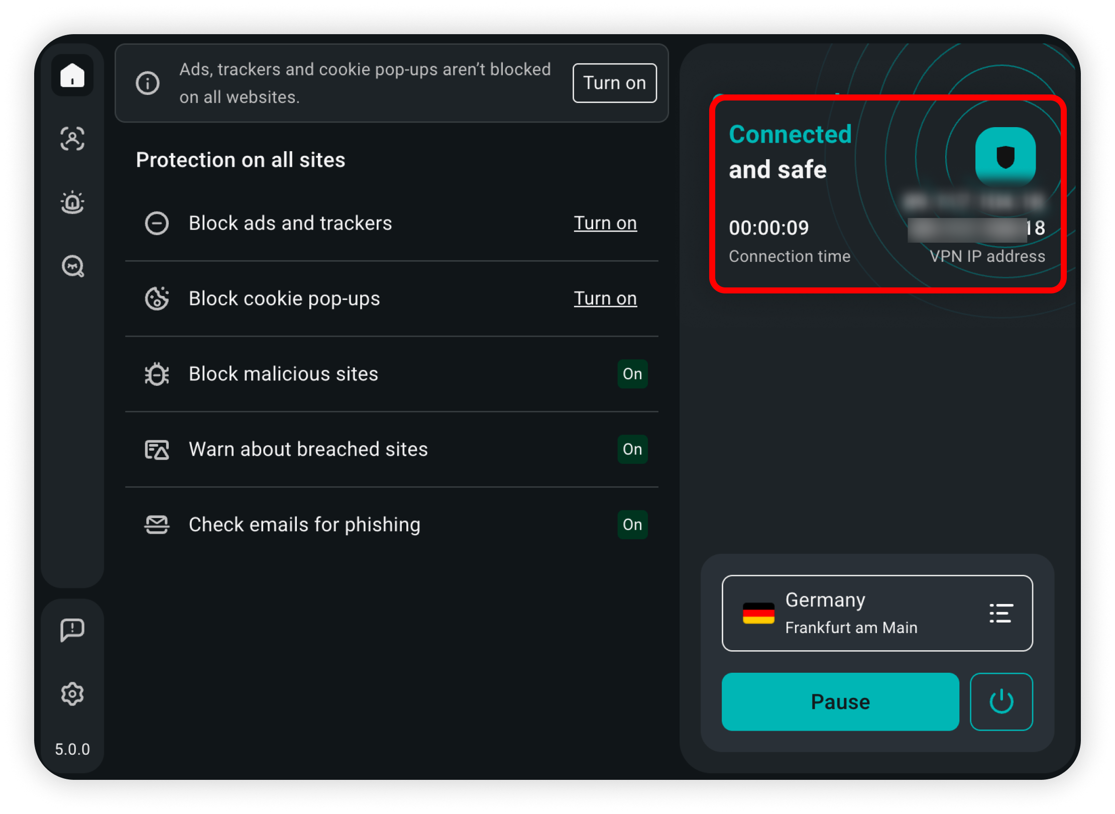 Surfshark Extension Connected 及 IP 檢查前狀態